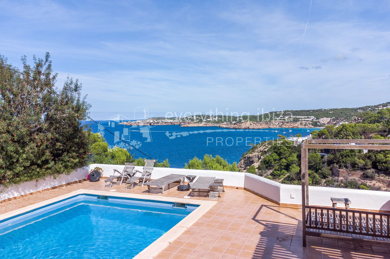 Charming Elegant Villa with Super Sea & Coastline Views in Peaceful Cala Moli, ref. 1704, for sale in Ibiza by everything ibiza Properties