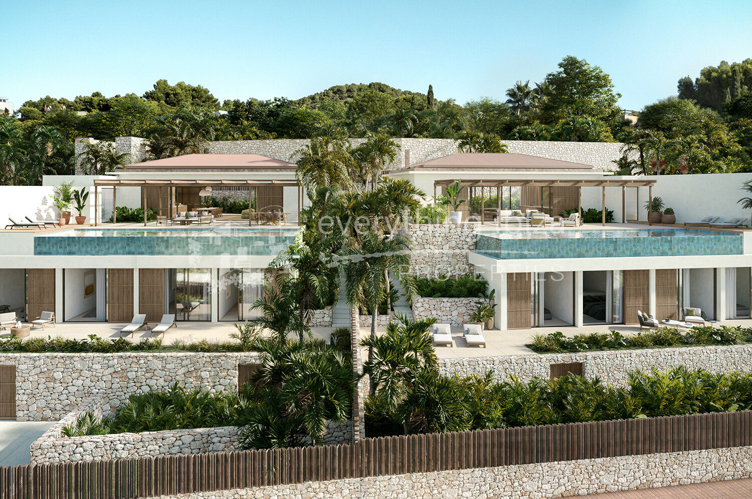 Two New Build Luxury Villas in Chic Cosmopolitan Cap Martinet, ref. 1734, for sale in Ibiza by everything ibiza Properties