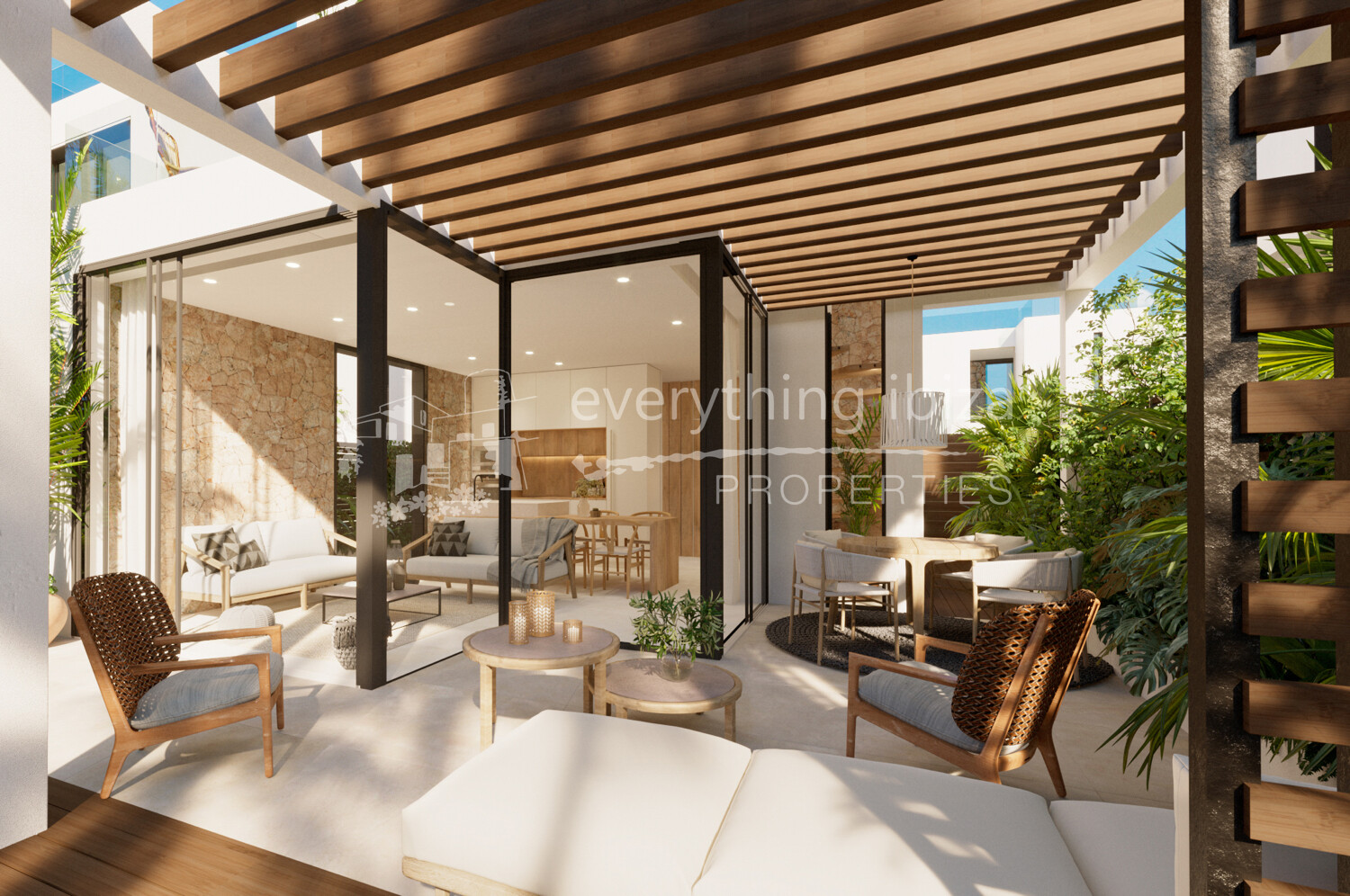 Luxury New Modern Villas Close to the Beach with Super Rooftop Views, ref. 1739, for sale in Ibiza by everything ibiza Properties