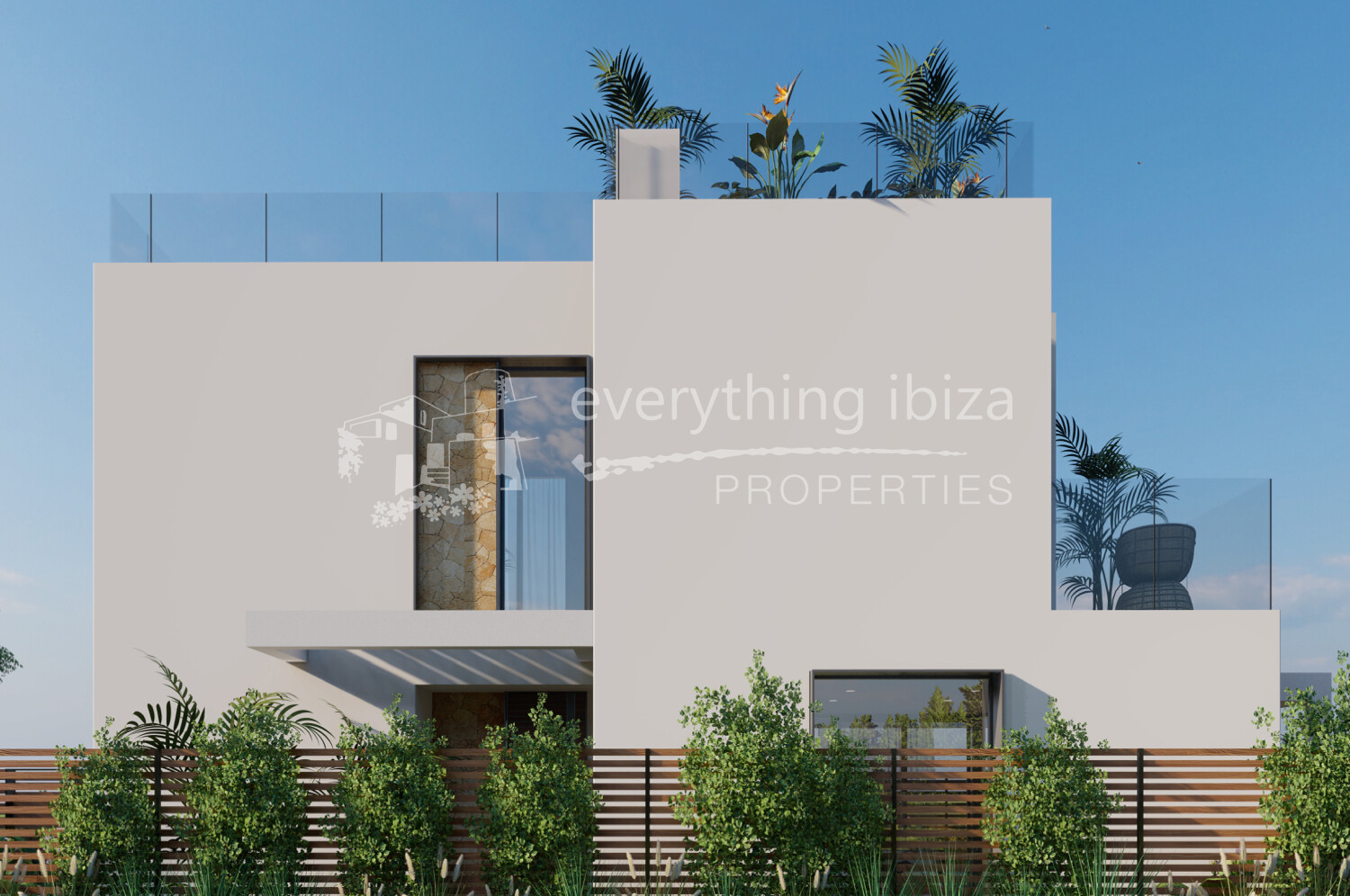 Luxury New Modern Villas Close to the Beach with Super Rooftop Views, ref. 1739, for sale in Ibiza by everything ibiza Properties