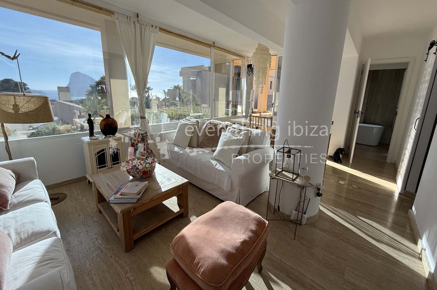 Elegant Sea Facing Apartment with Breathtaking Sea and Es Vedra Views, ref. 1777, for sale in Ibiza by everything ibiza Properties